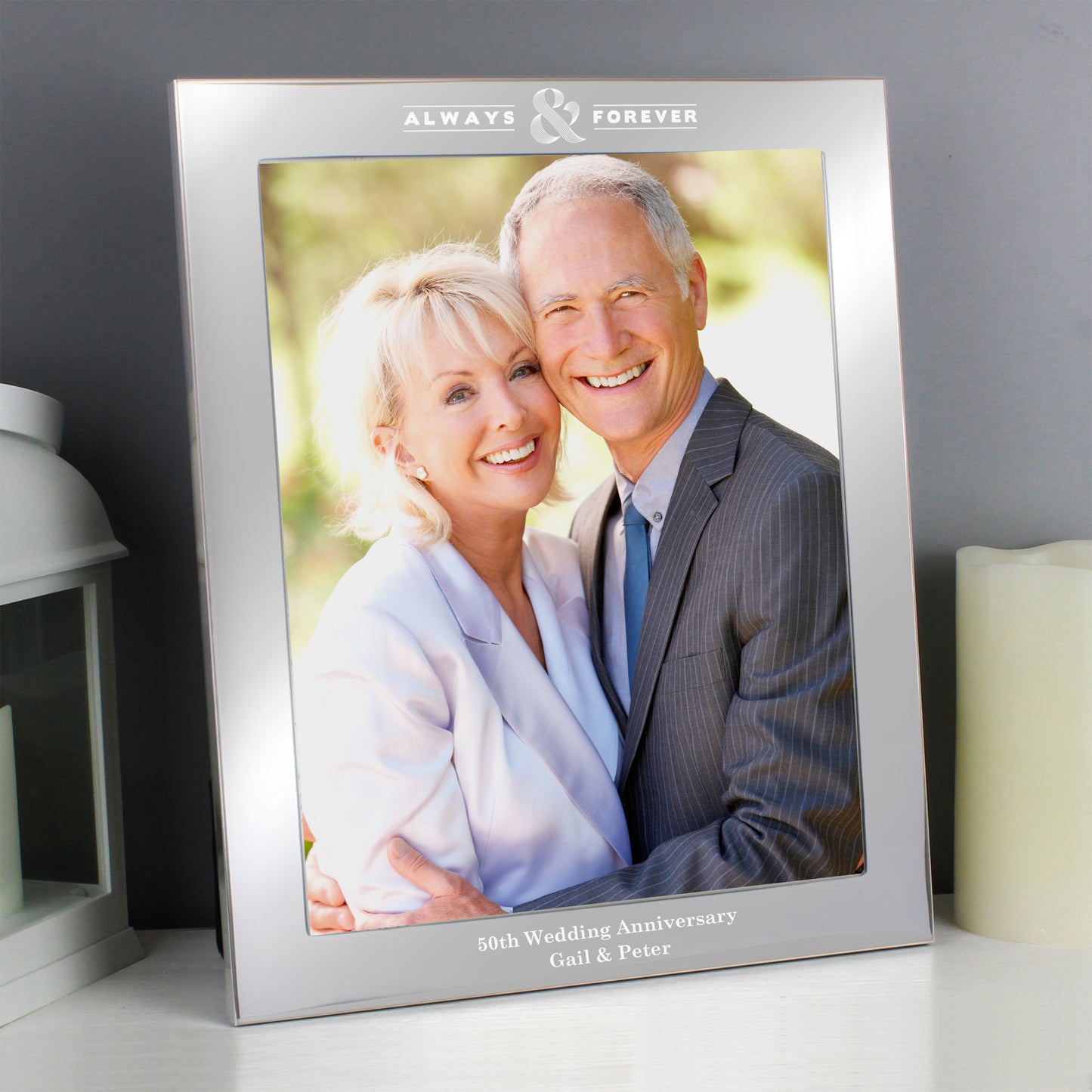 Personalised Always & Forever 10x8 Silver Photo Frame - MK&JD Gifts