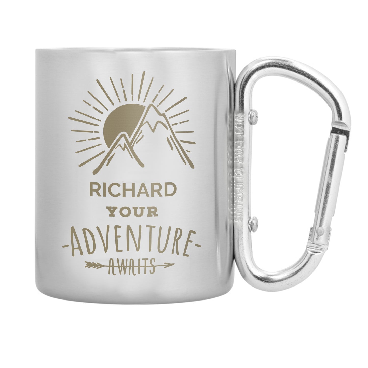 Personalised 'Adventure Awaits' Stainless Steel Mug - MK&JD Gifts