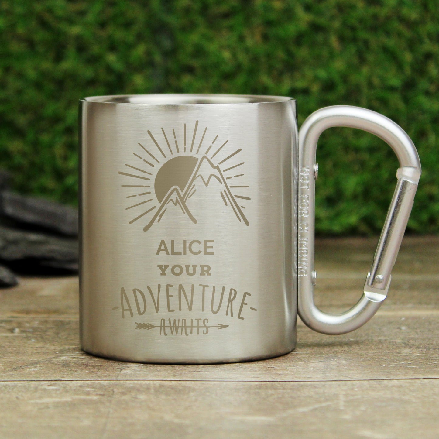 Personalised 'Adventure Awaits' Stainless Steel Mug - MK&JD Gifts
