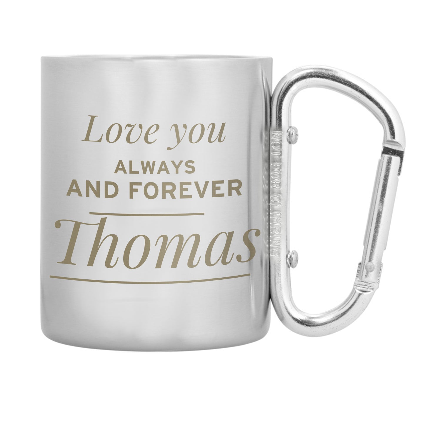 Personalised 'Any Message' Stainless Steel Mug - MK&JD Gifts