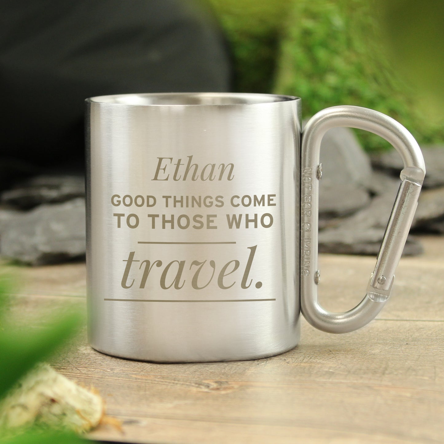 Personalised 'Any Message' Stainless Steel Mug - MK&JD Gifts