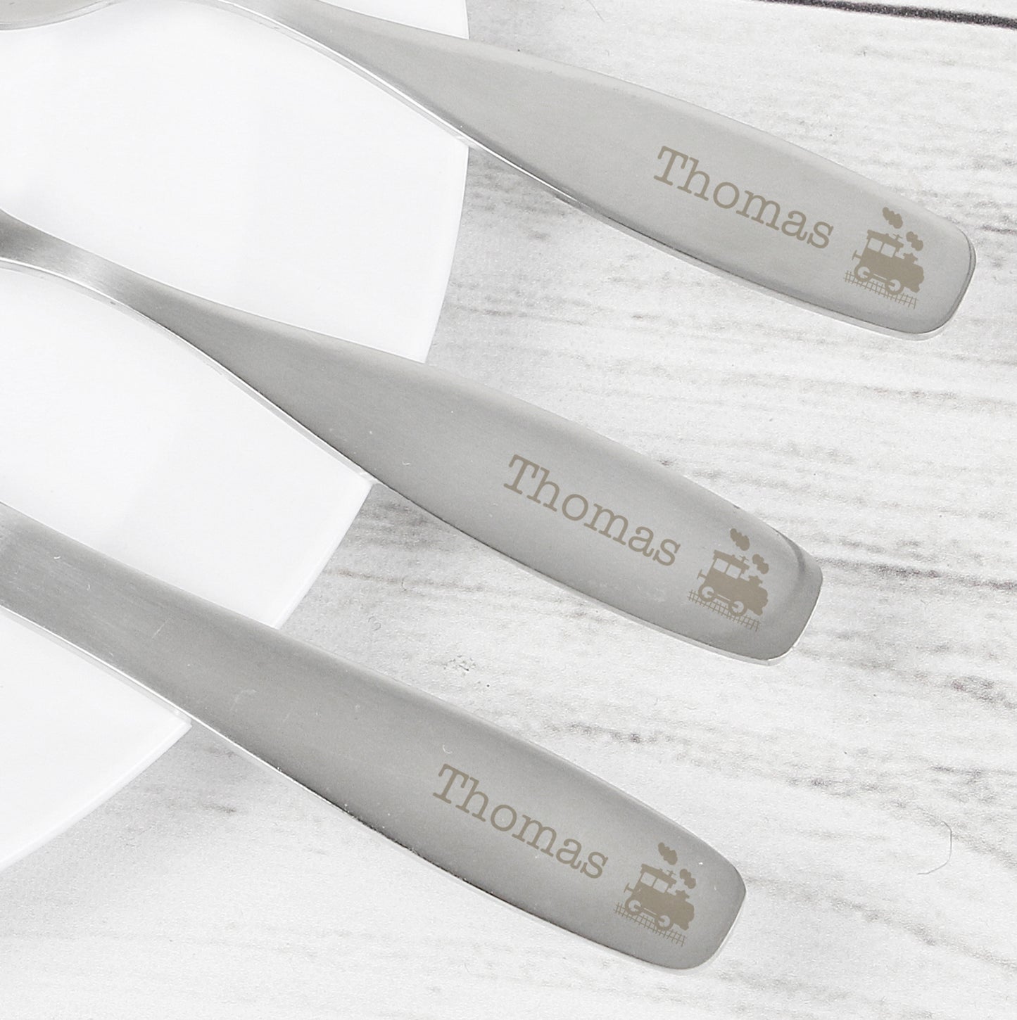 Personalised 3 Piece Train Cutlery Set - MK&JD Gifts