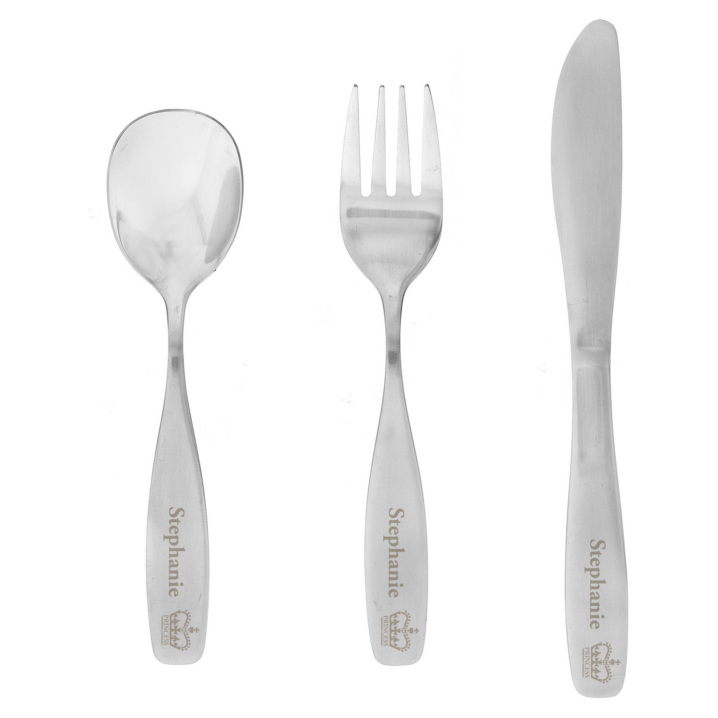 Personalised 3 Piece Princess Cutlery Set - MK&JD Gifts