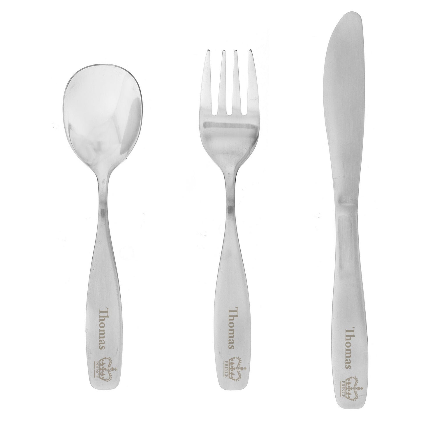 Personalised 3 Piece Prince Cutlery Set - MK&JD Gifts