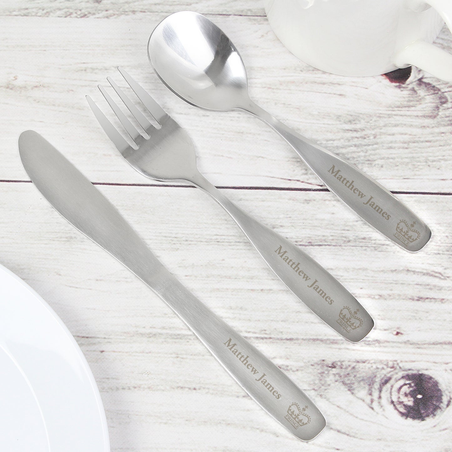 Personalised 3 Piece Prince Cutlery Set - MK&JD Gifts