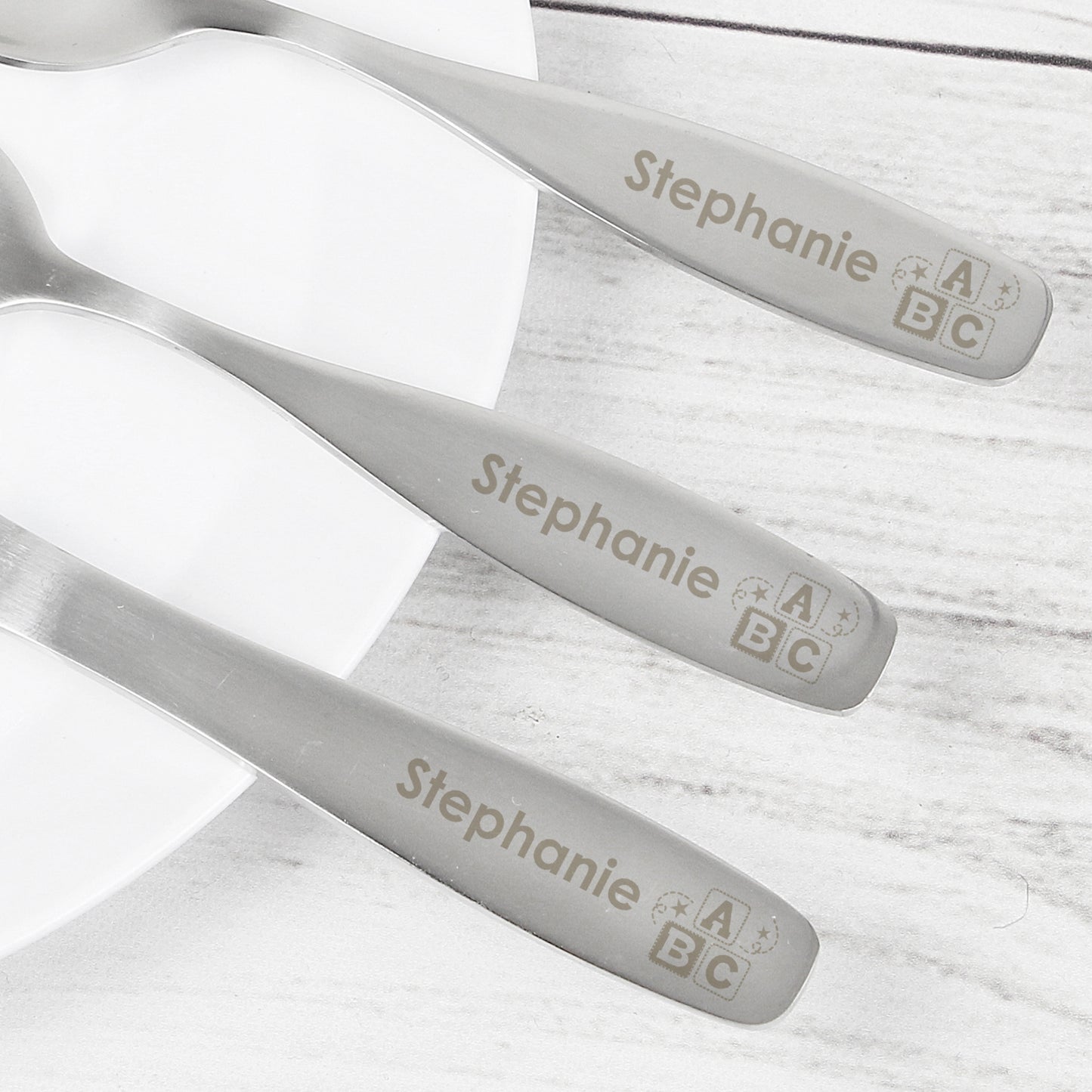 Personalised 3 Piece ABC Cutlery Set - MK&JD Gifts