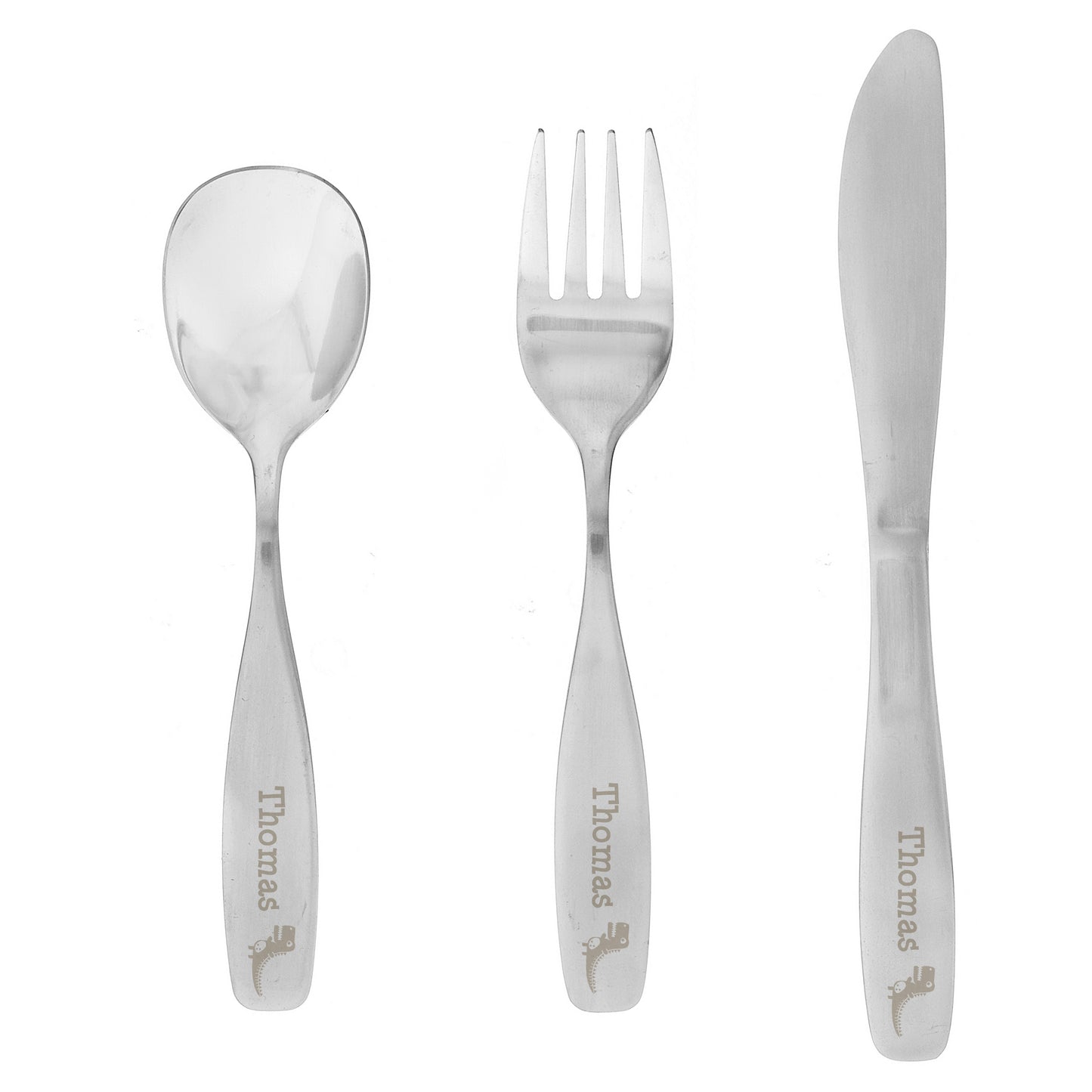 Personalised 3 Piece Dinosaur Cutlery Set - MK&JD Gifts