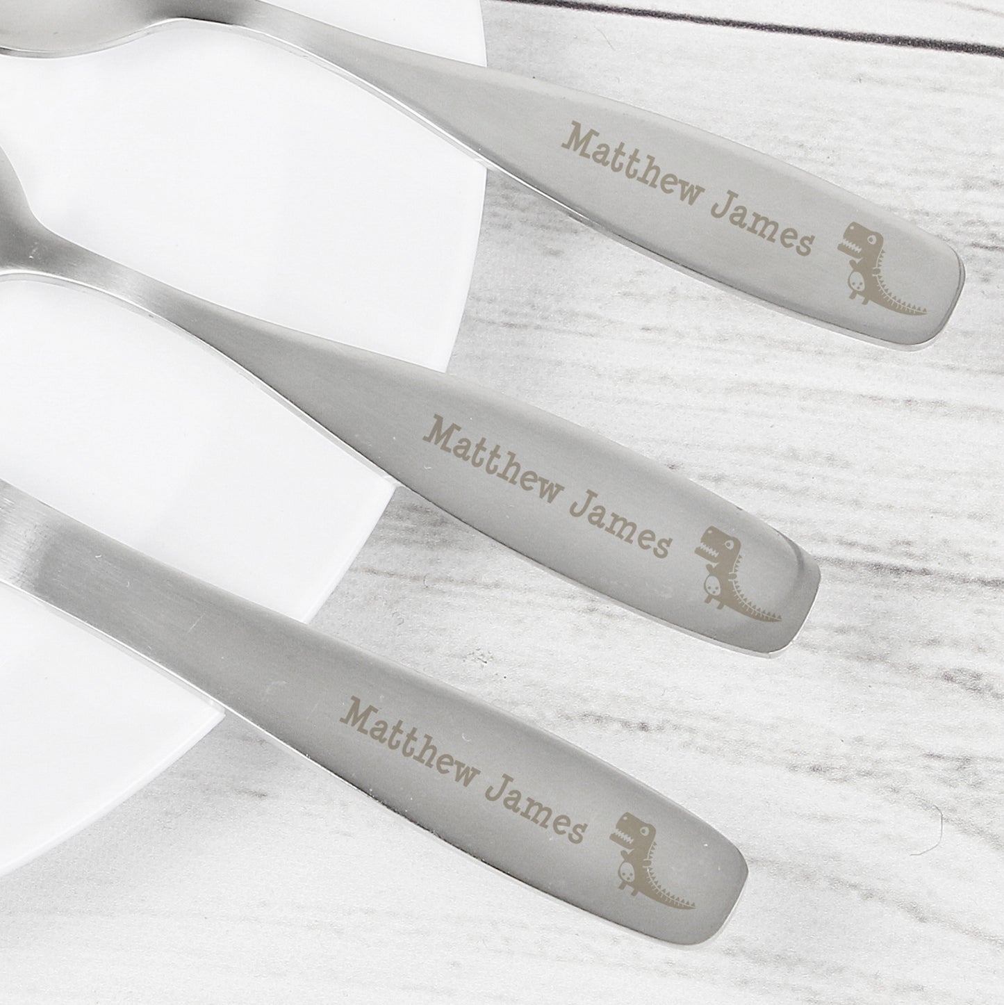 Personalised 3 Piece Dinosaur Cutlery Set - MK&JD Gifts