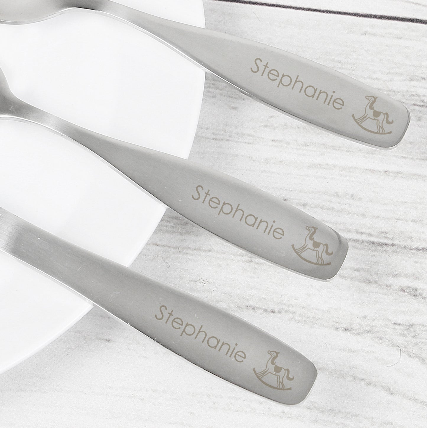 Personalised 3 Piece Rocking Horse Cutlery Set - MK&JD Gifts