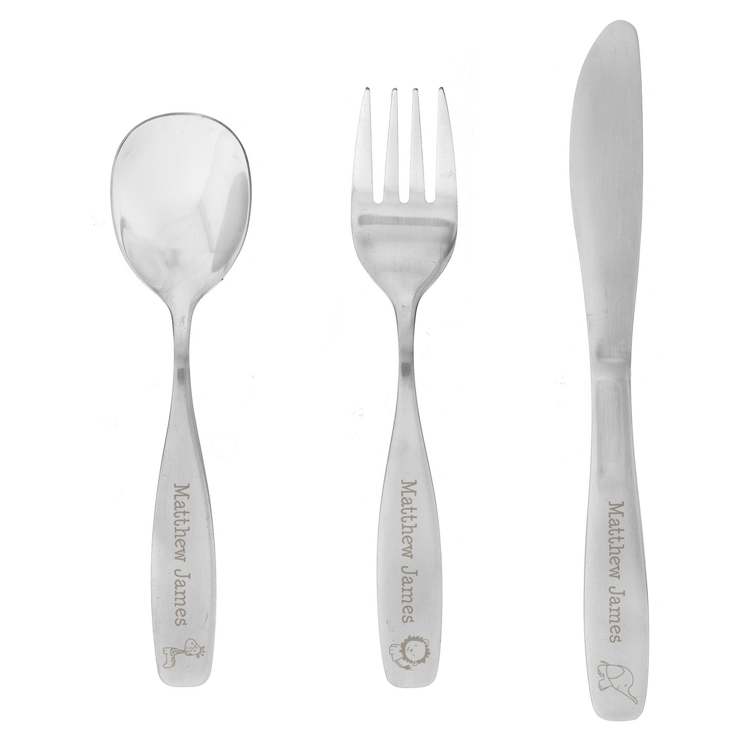 Personalised 3 Piece Hessian Friends Cutlery Set - MK&JD Gifts