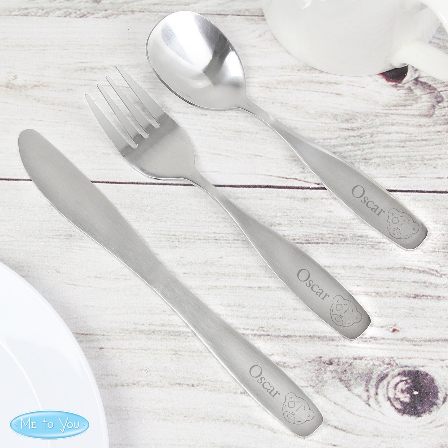Personalised Tiny Tatty Teddy 3 Piece Cutlery Set - MK&JD Gifts