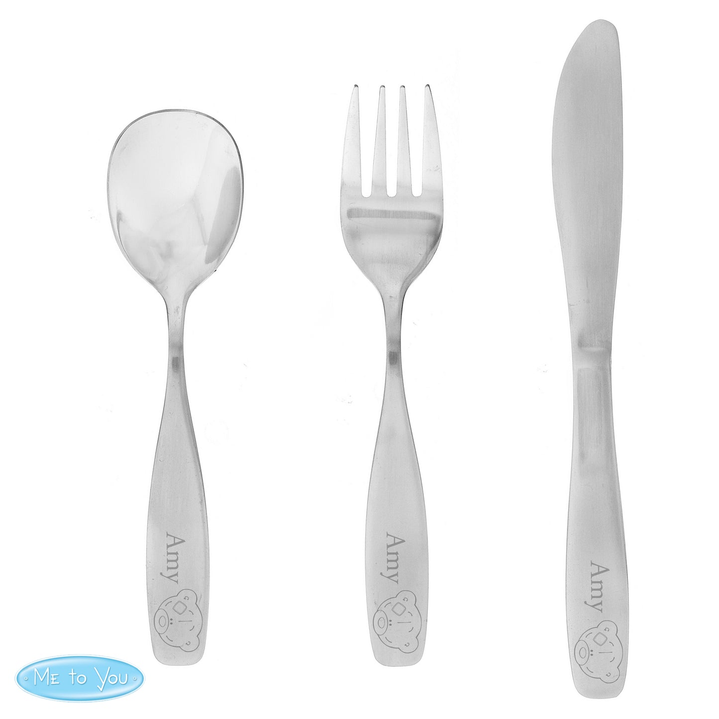 Personalised Tiny Tatty Teddy 3 Piece Cutlery Set - MK&JD Gifts