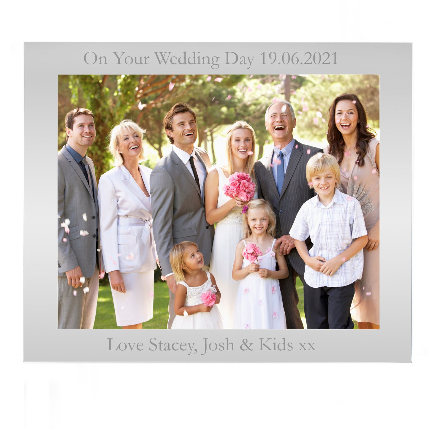 Personalised 10x8 Landscape Silver Photo Frame - MK&JD Gifts