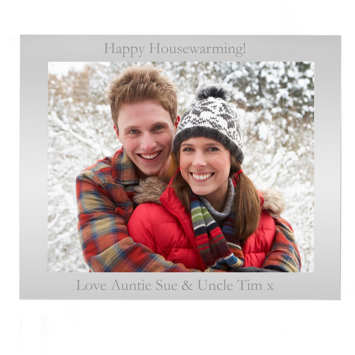 Personalised 10x8 Landscape Silver Photo Frame - MK&JD Gifts