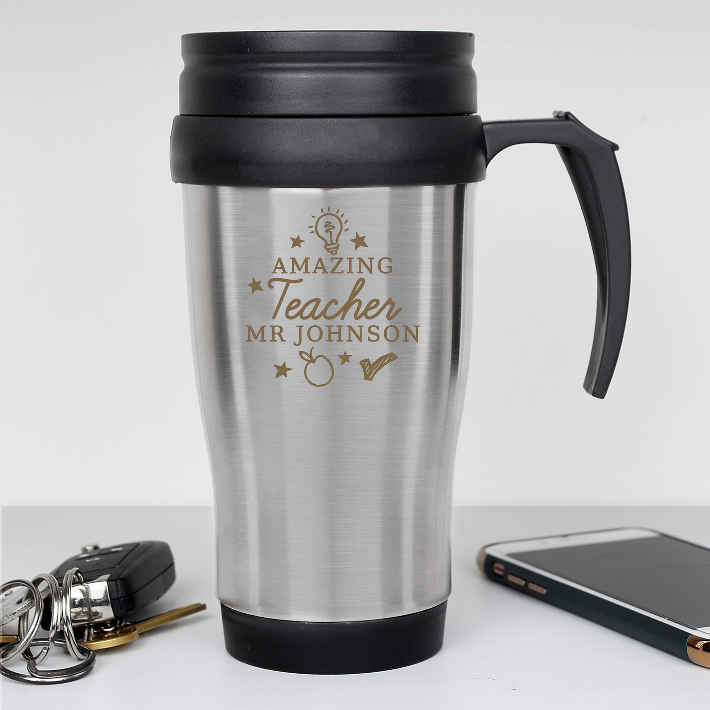 Personalised Amazing Teacher Travel Mug - MK&JD Gifts