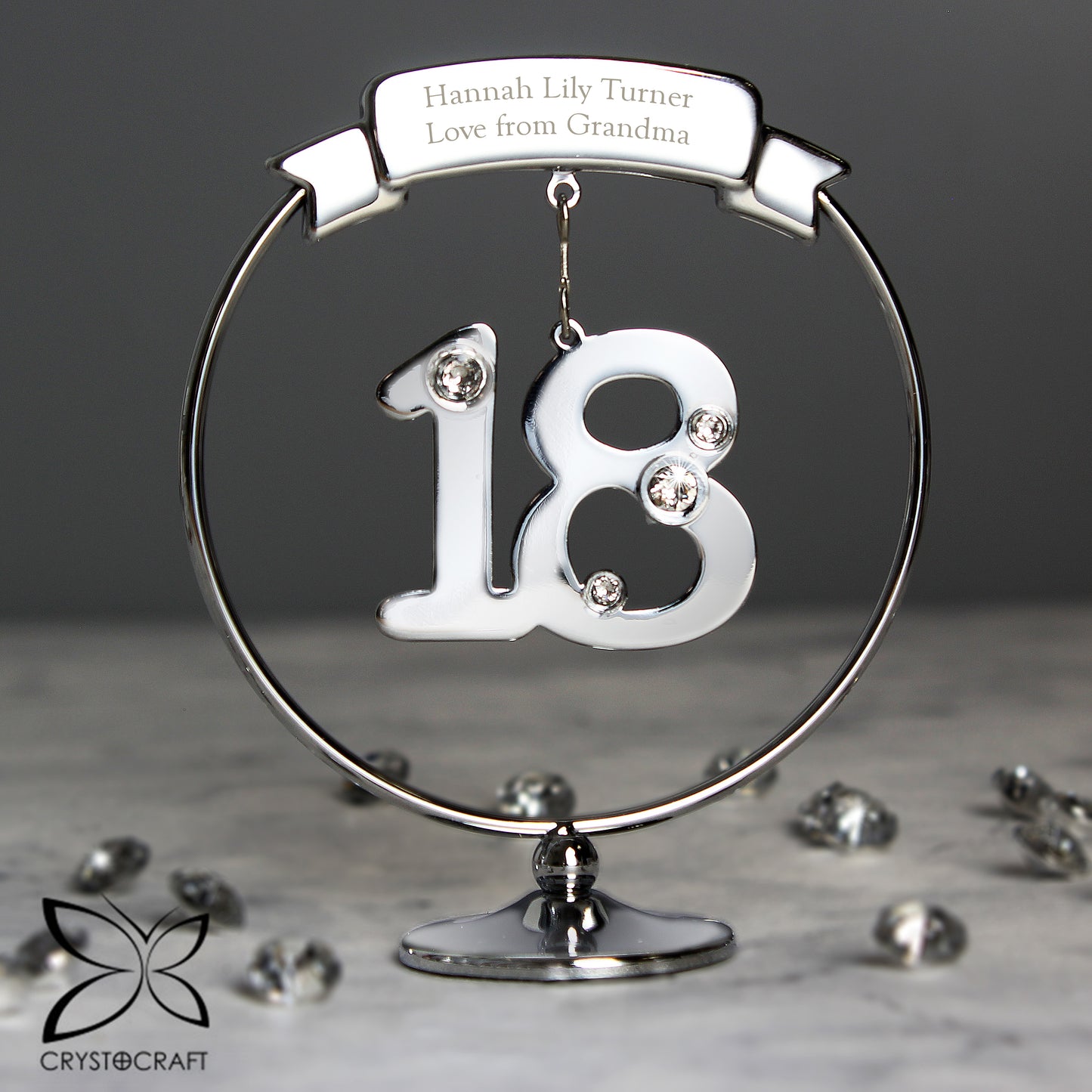 Personalised Crystocraft 18th Celebration Ornament - MK&JD Gifts