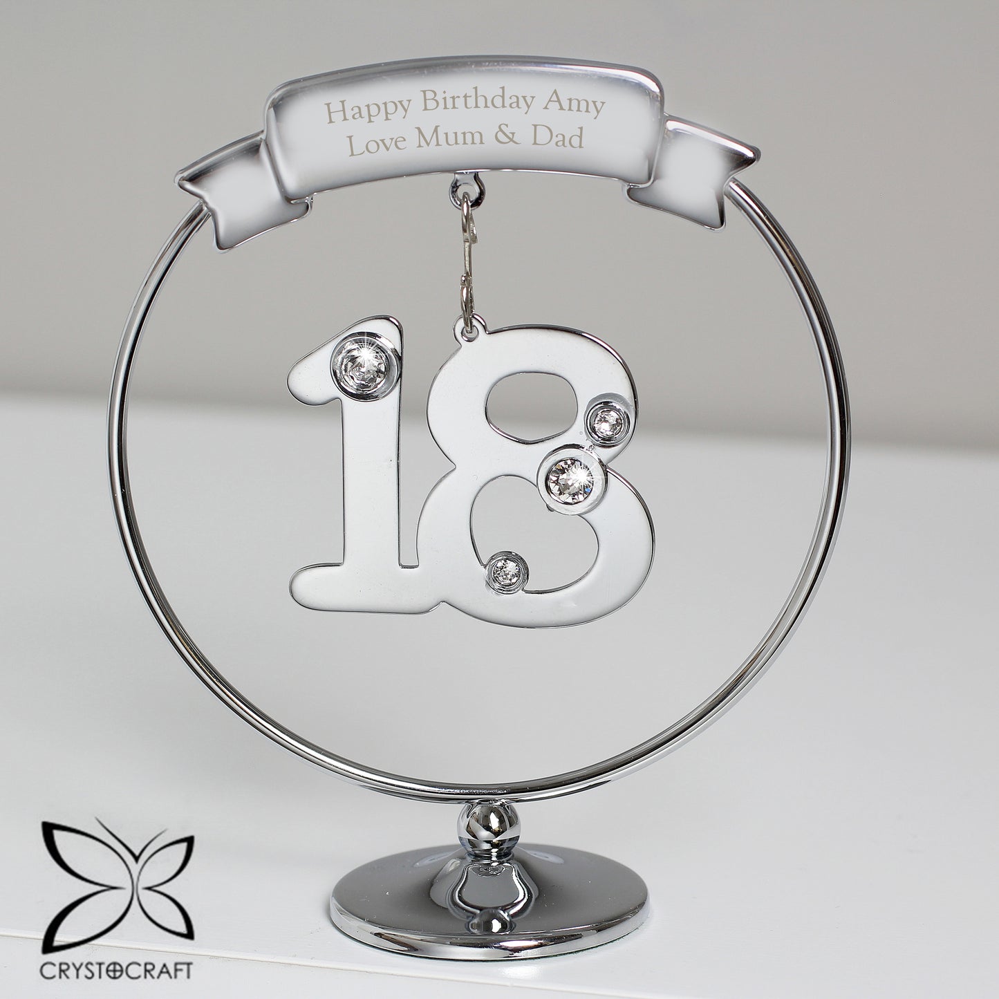 Personalised Crystocraft 18th Celebration Ornament - MK&JD Gifts