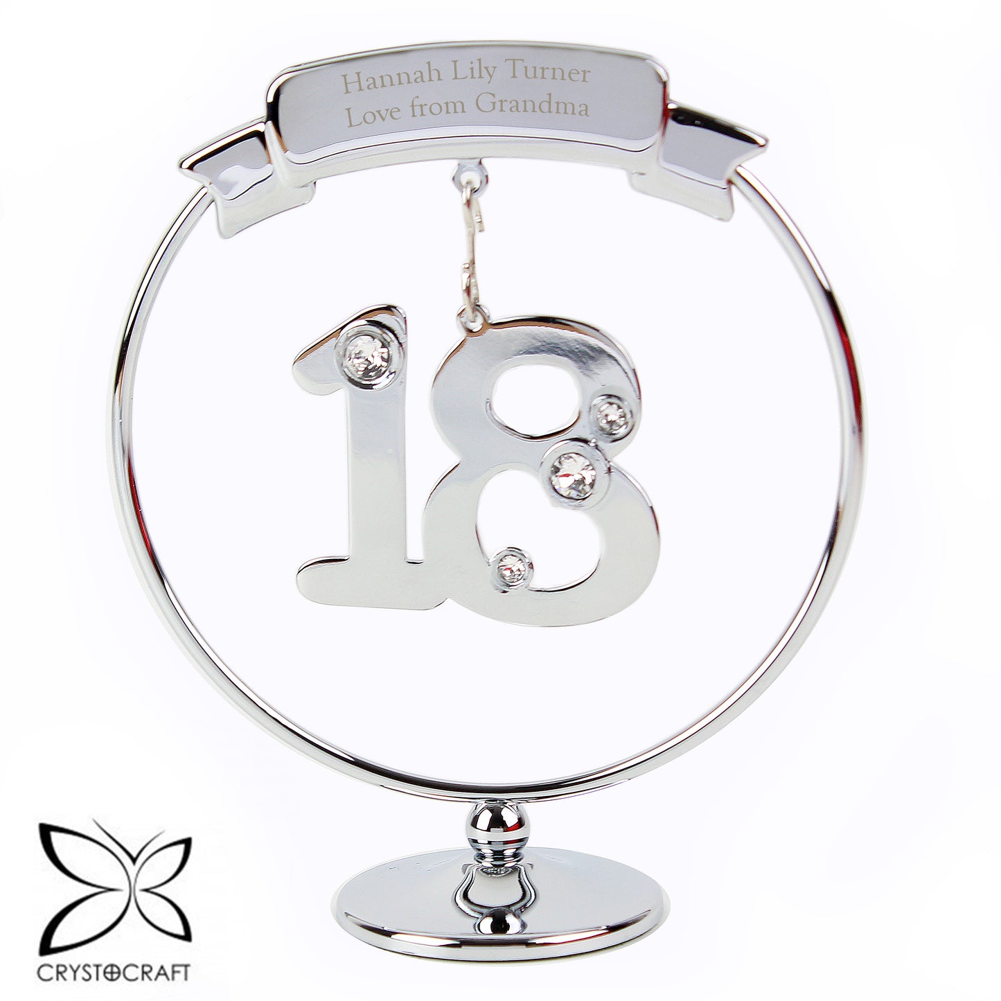Personalised Crystocraft 18th Celebration Ornament - MK&JD Gifts