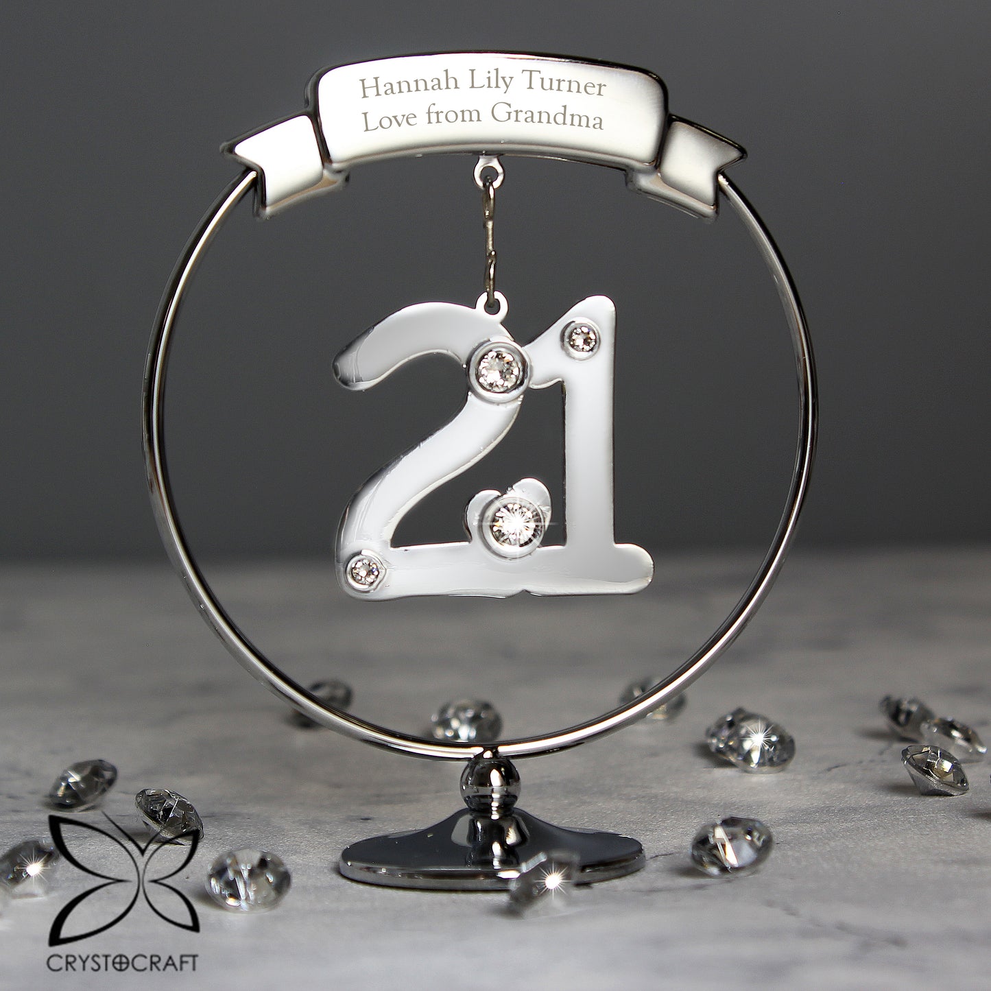 Personalised Crystocraft 21st Celebration Ornament - MK&JD Gifts