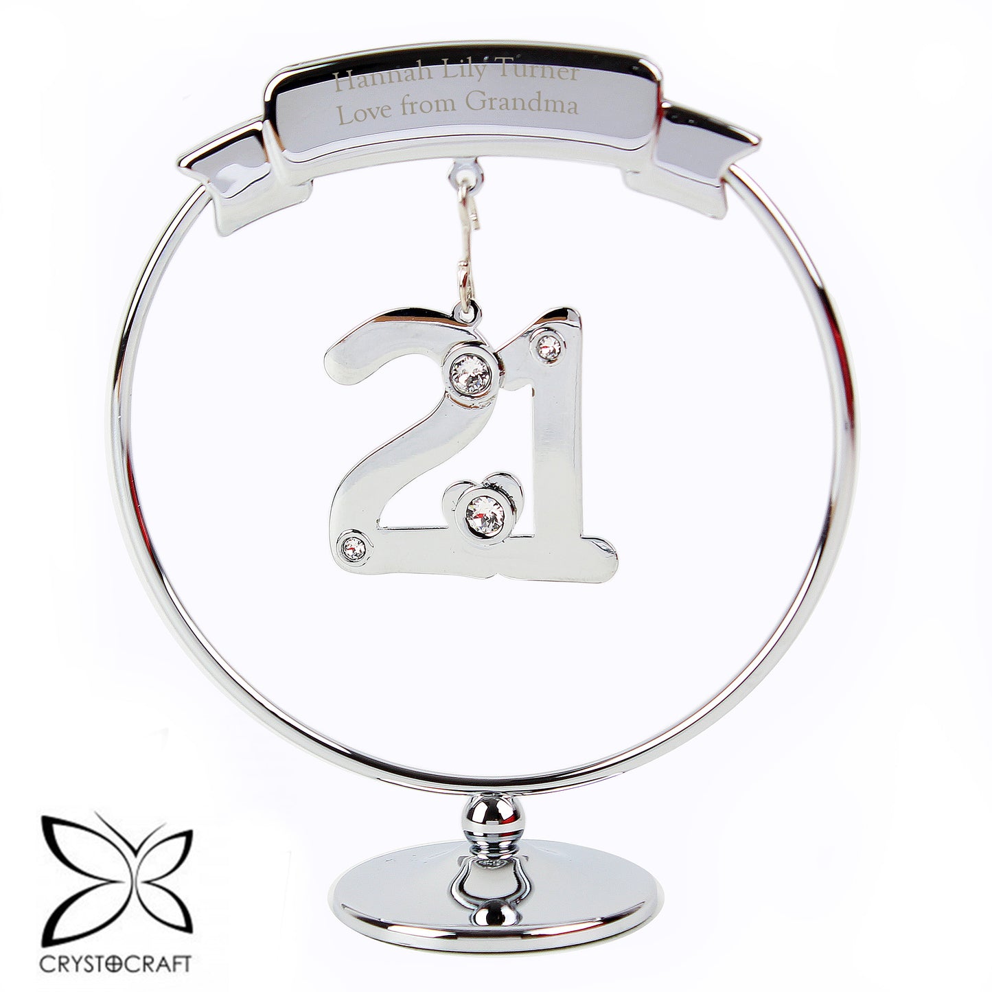 Personalised Crystocraft 21st Celebration Ornament - MK&JD Gifts