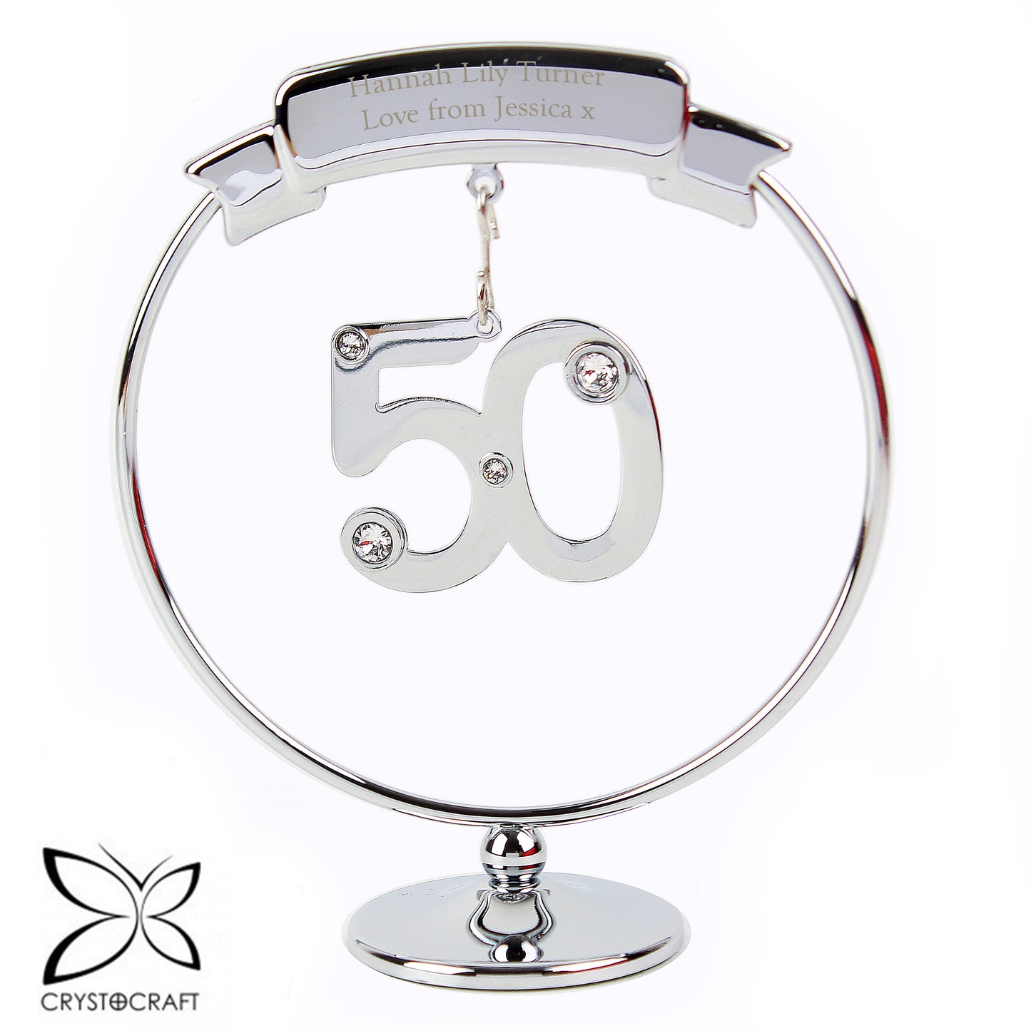 Personalised Crystocraft 50th Celebration Ornament - MK&JD Gifts