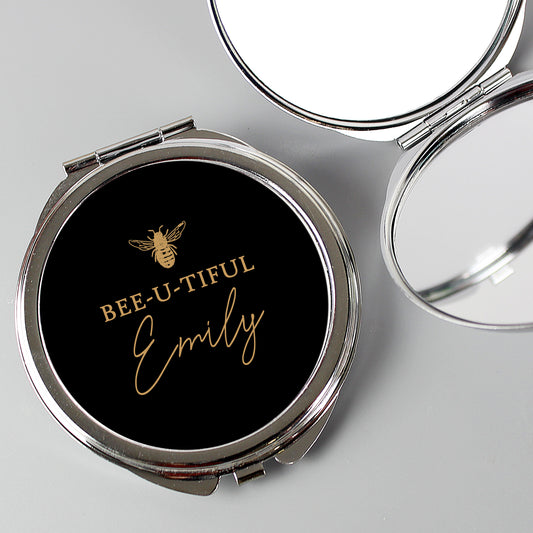 Personalised Bee-u-tiful Compact Mirror - MK&JD Gifts