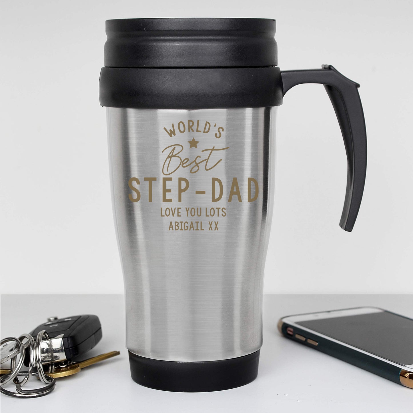 Personalised 'Worlds Best' Travel Mug - MK&JD Gifts