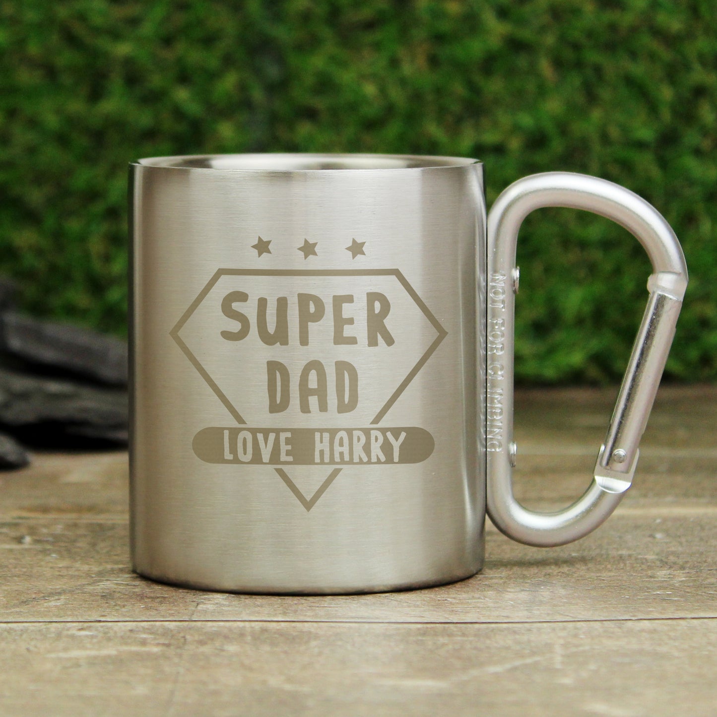 Personalised Super Dad Stainless Steel Mug - MK&JD Gifts