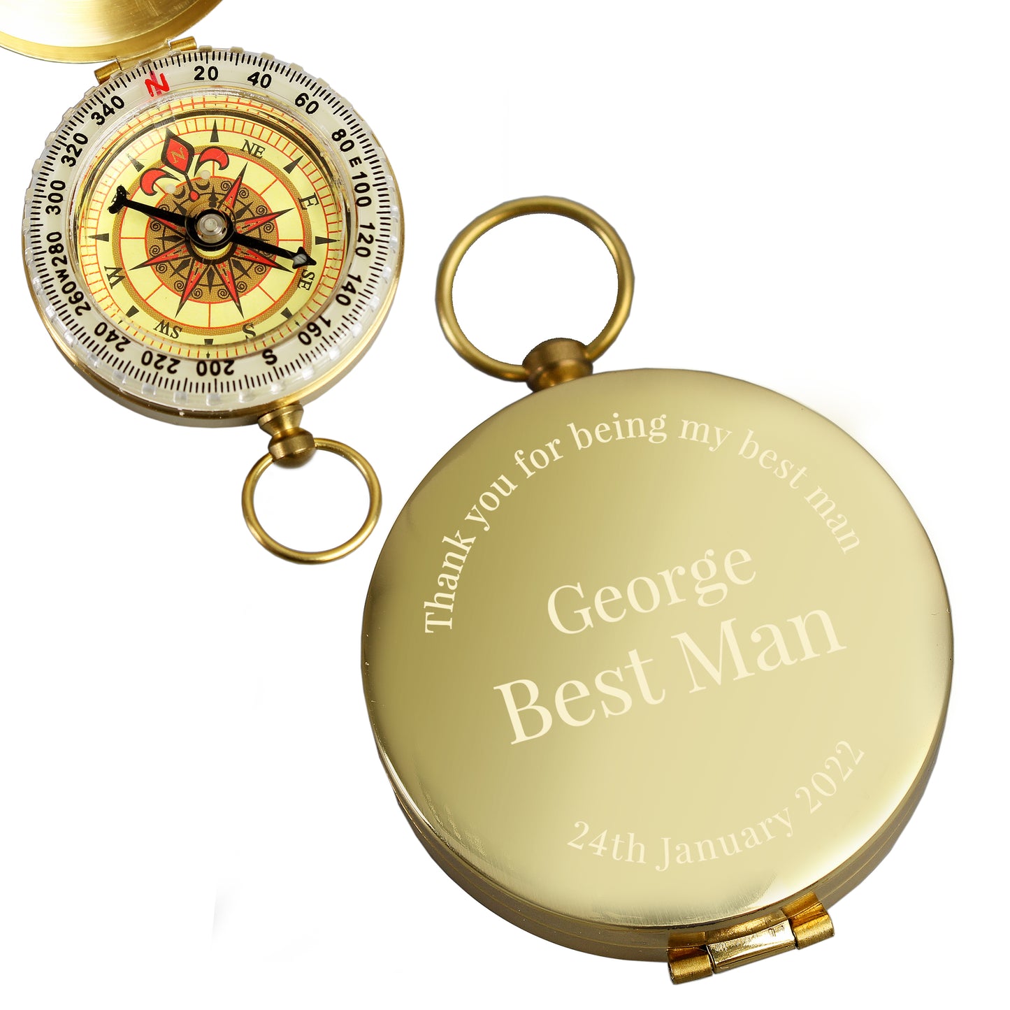 Personalised Wedding Compass - MK&JD Gifts
