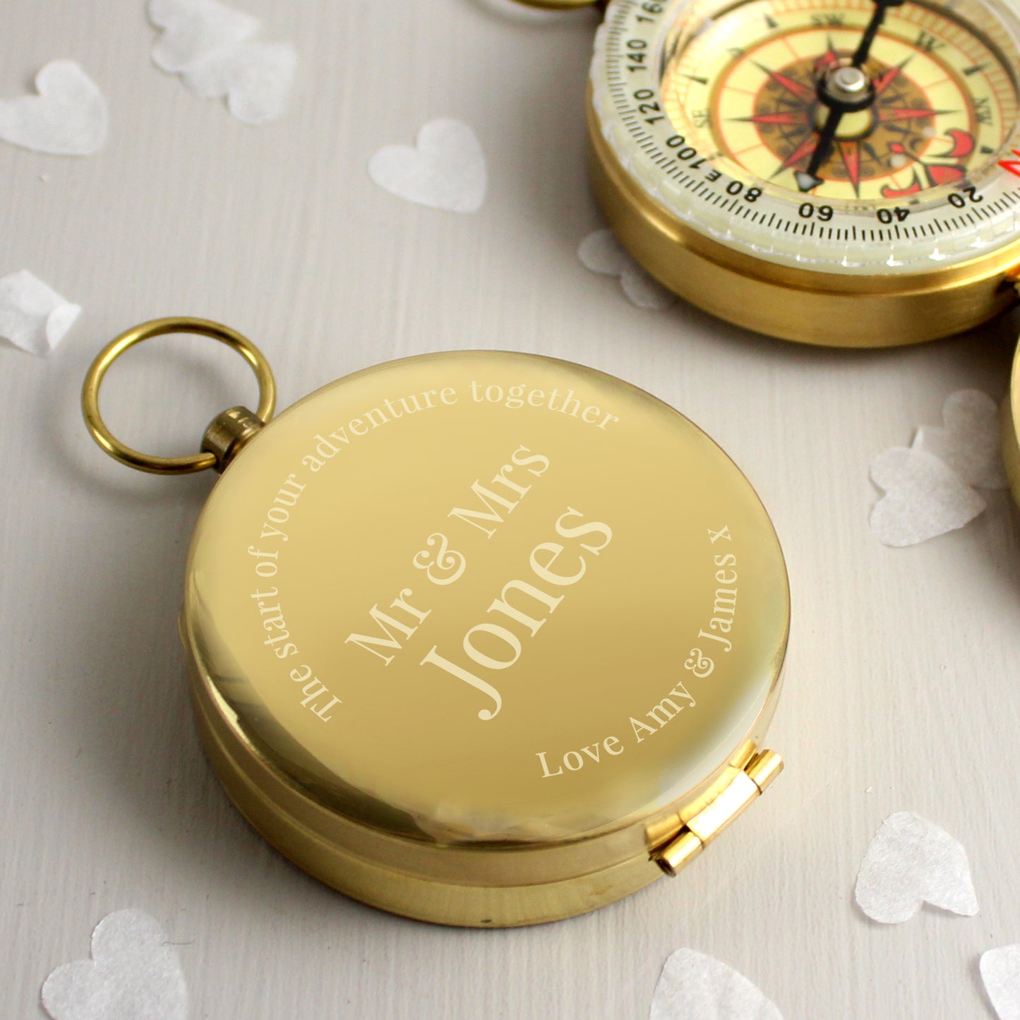 Personalised Wedding Compass - MK&JD Gifts