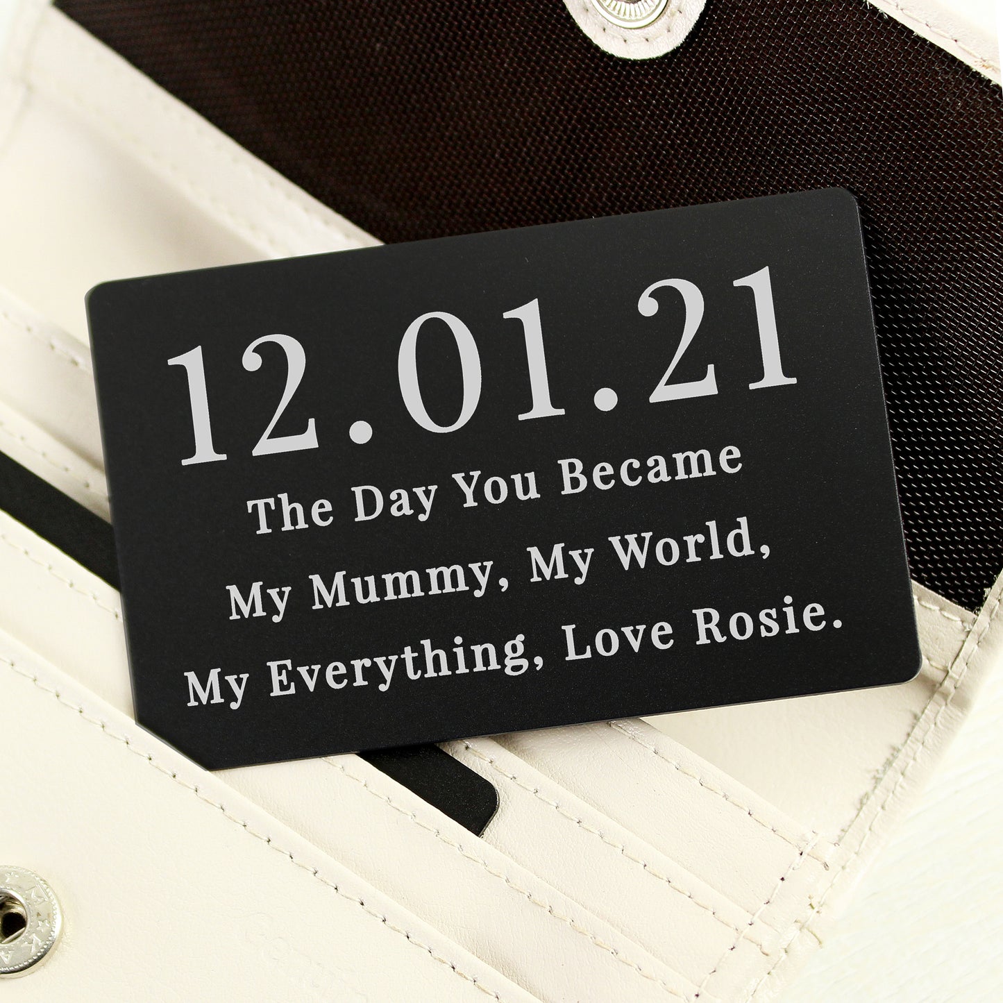 Personalised Special Date Black Wallet Card - MK&JD Gifts