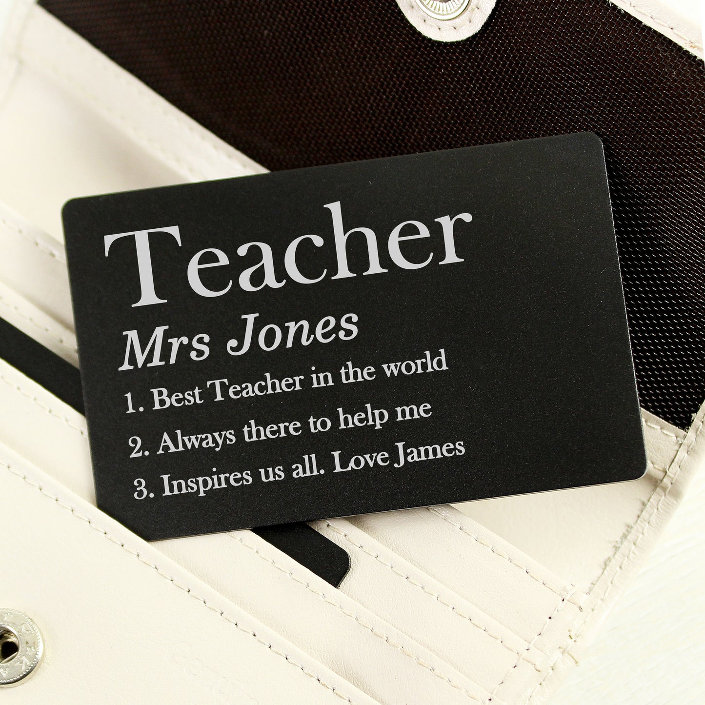 Personalised Definition Black Wallet Card - MK&JD Gifts
