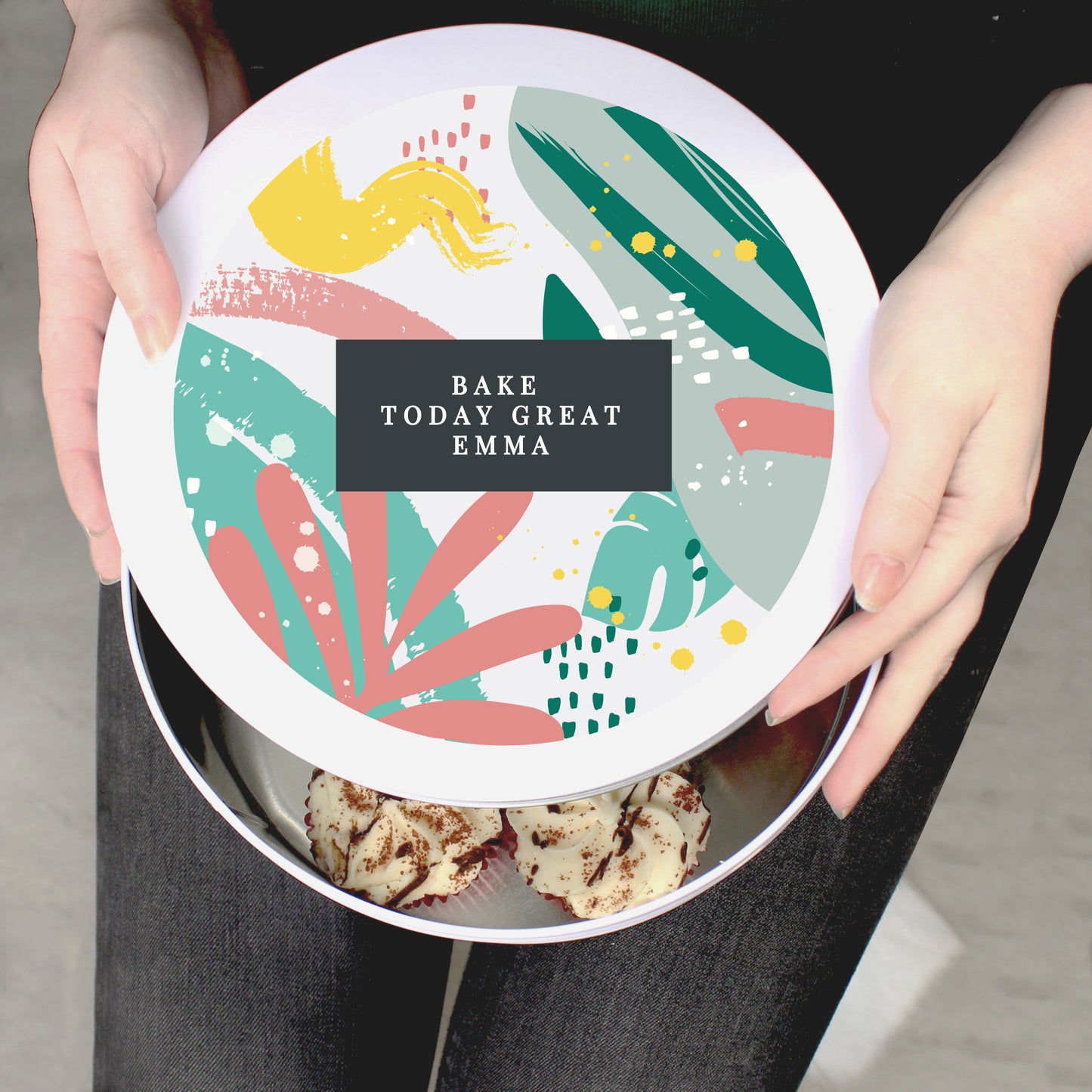 Personalised Abstract Design Cake Tin - MK&JD Gifts