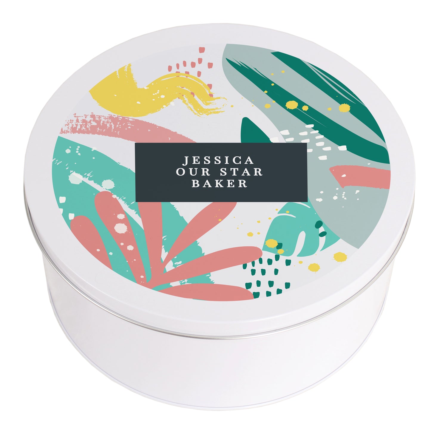 Personalised Abstract Design Cake Tin - MK&JD Gifts