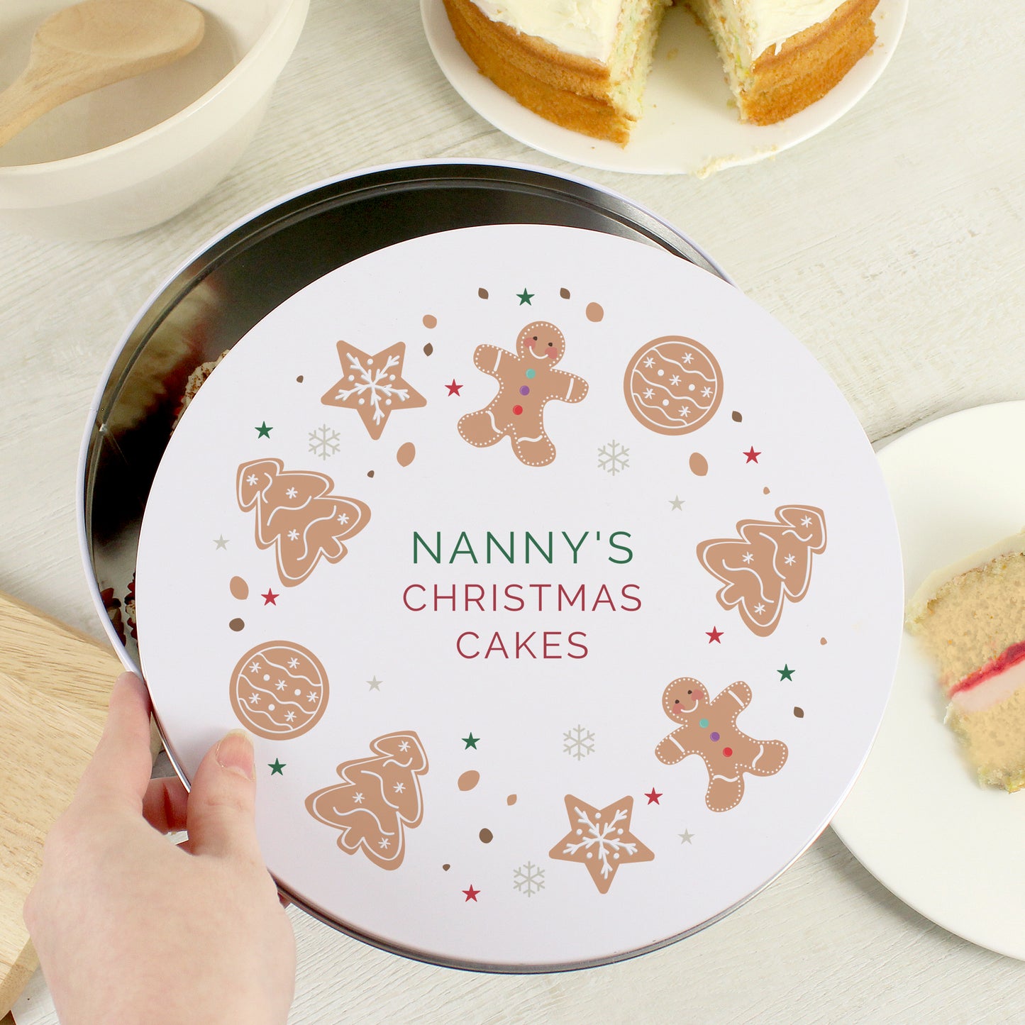 Personalised Christmas Cookies Cake Tin - MK&JD Gifts