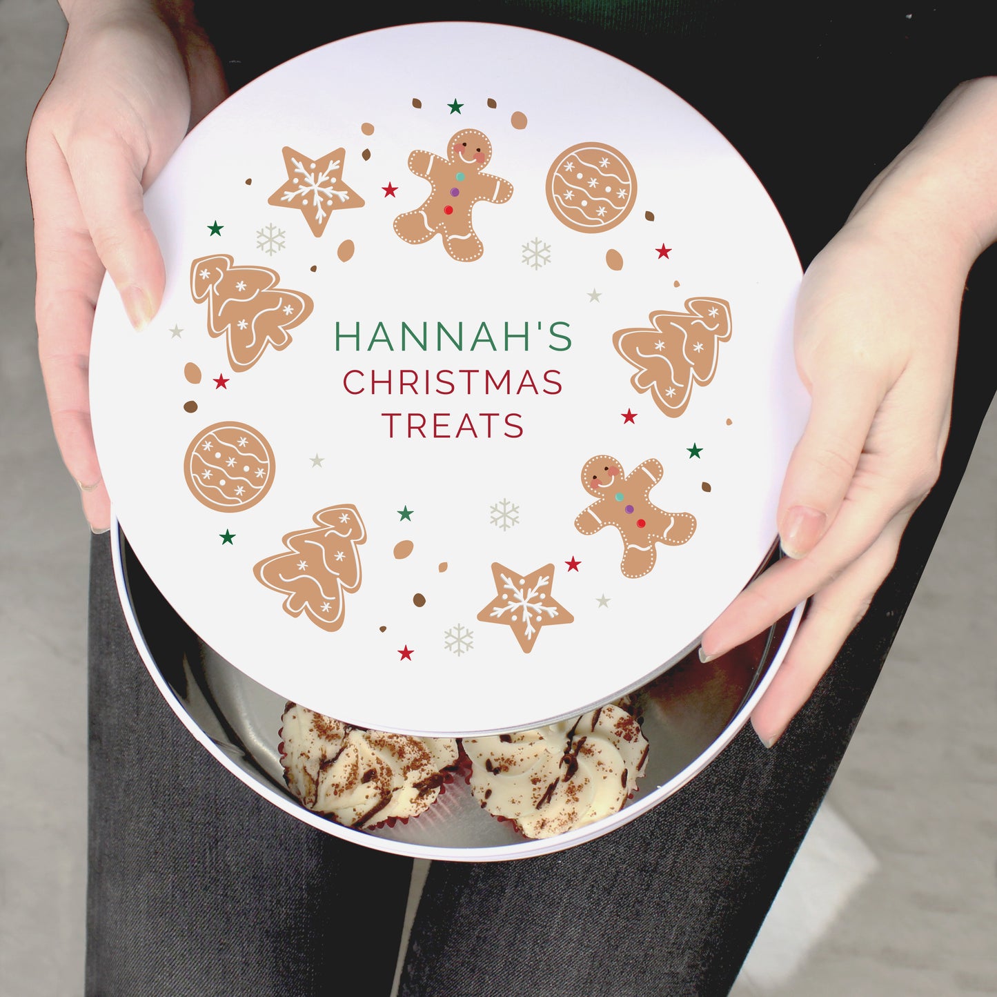 Personalised Christmas Cookies Cake Tin - MK&JD Gifts