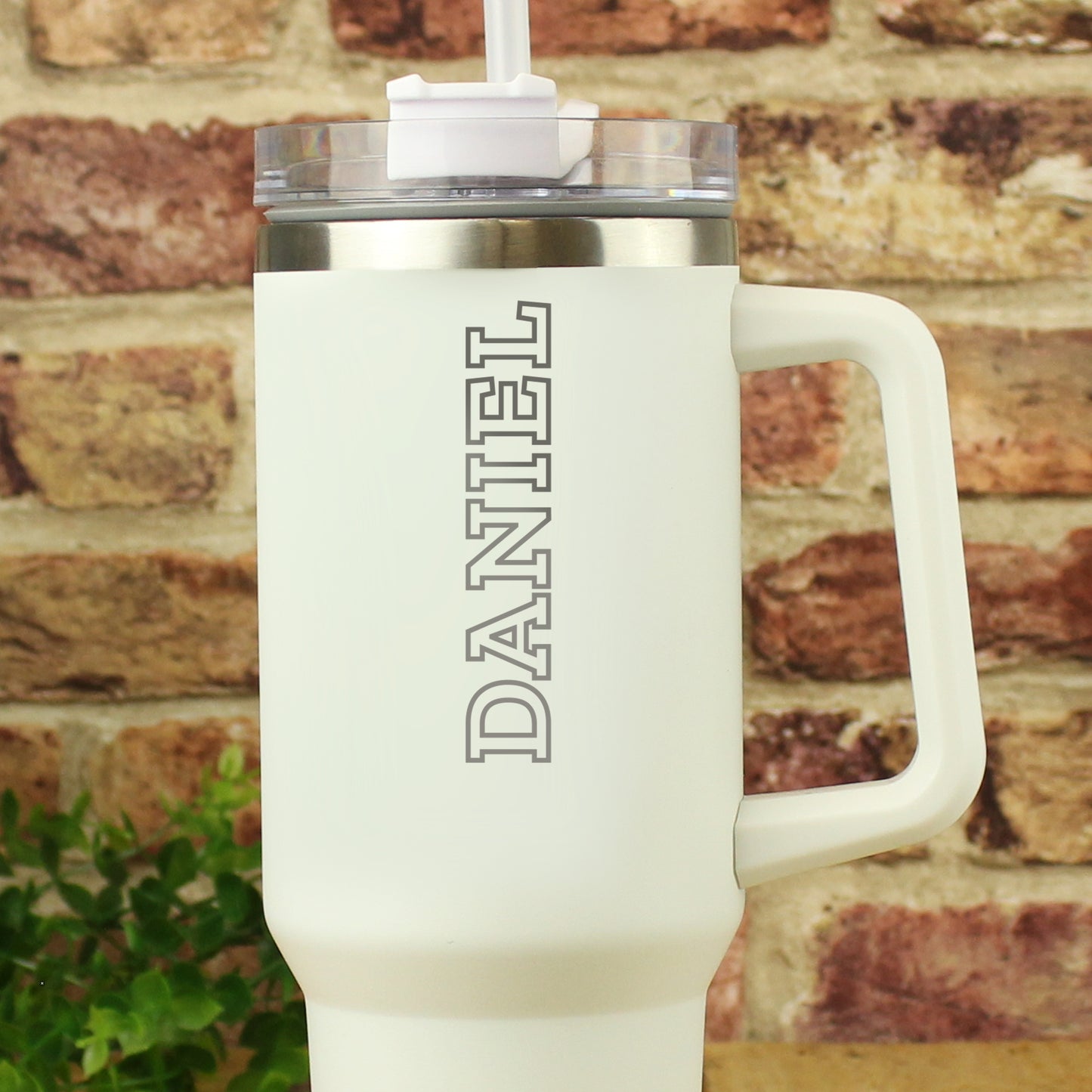Personalised 40oz White Travel Cup - MK&JD Gifts