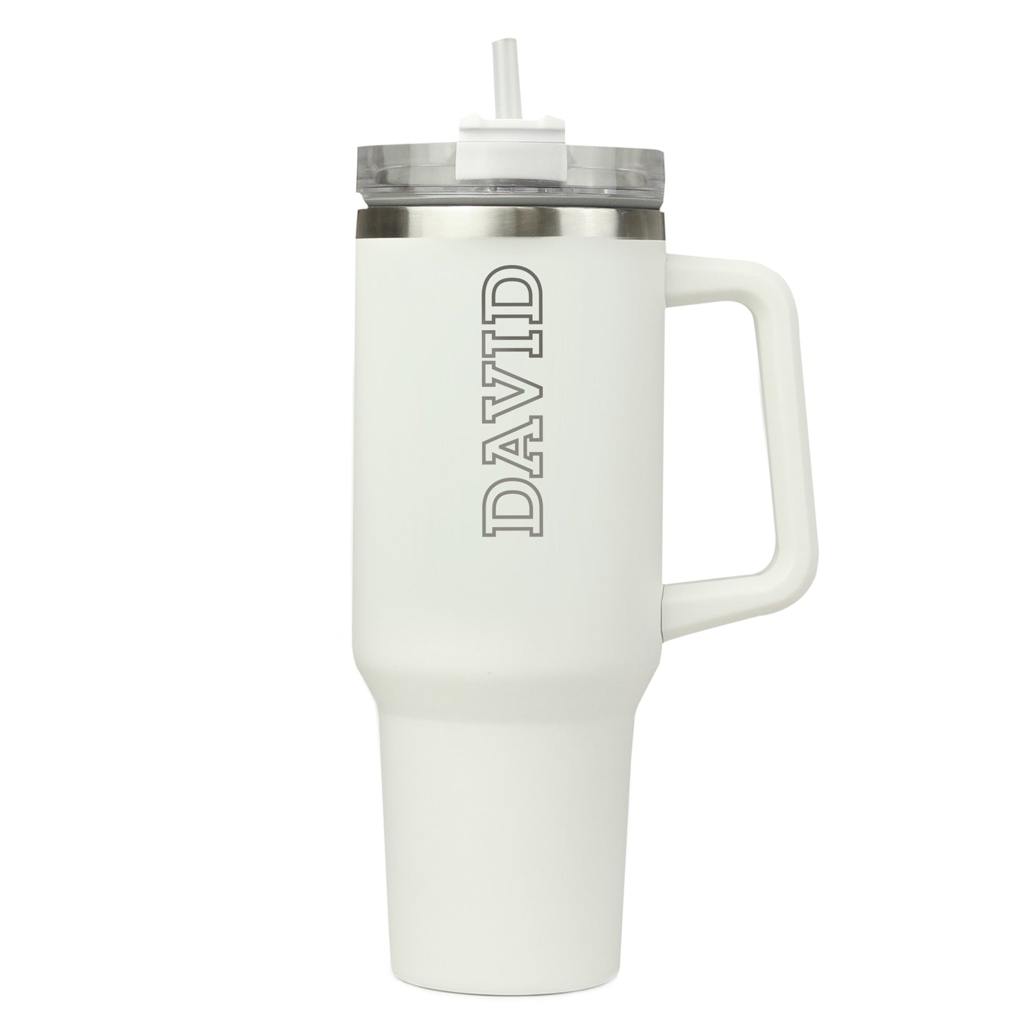Personalised 40oz White Travel Cup - MK&JD Gifts