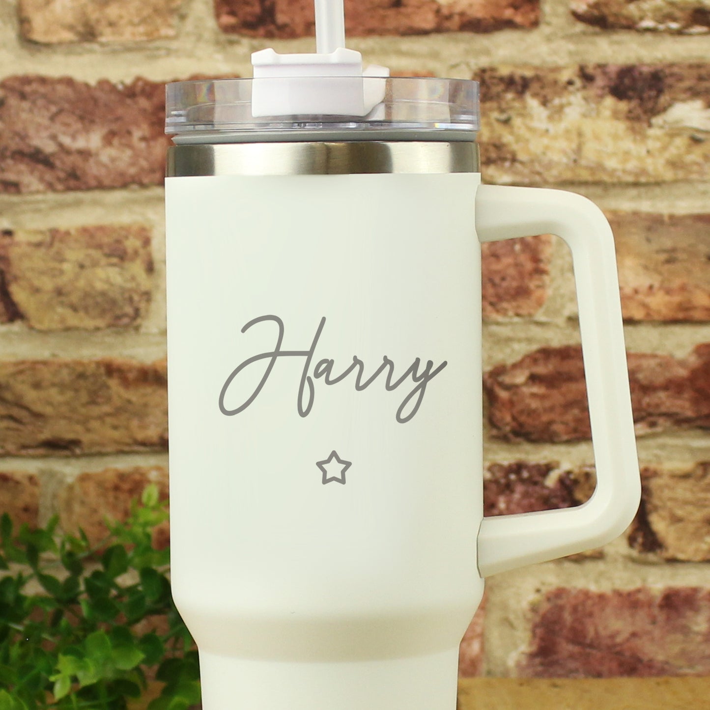 Personalised Star 40oz White Travel Cup - MK&JD Gifts