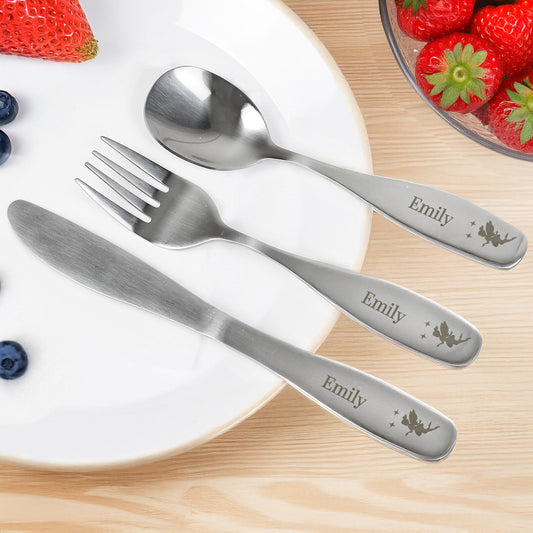 Personalised Fairy Princess 3 Piece Cutlery Set - MK&JD Gifts