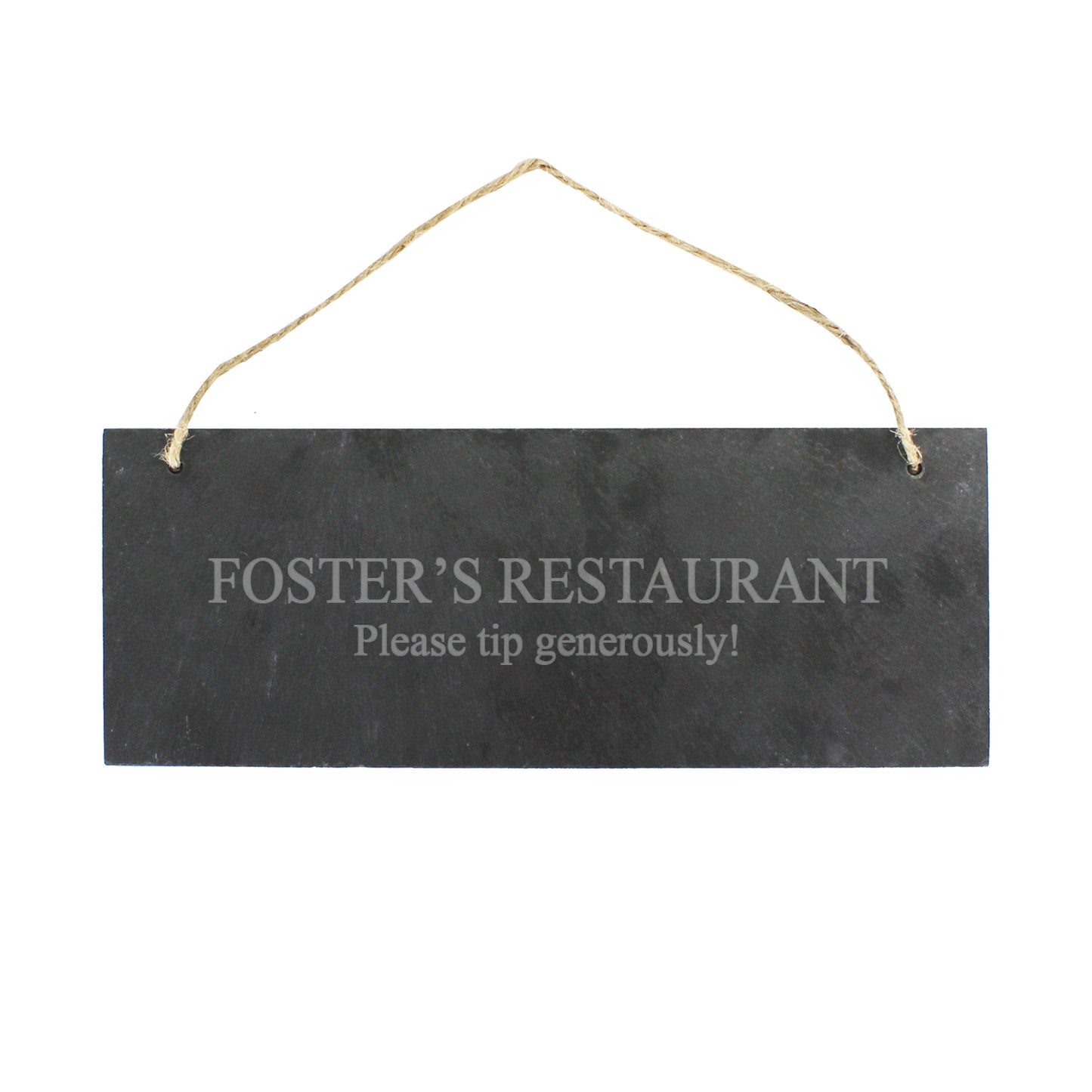 Personalised Engraved Hanging Slate Plaque - MK&JD Gifts