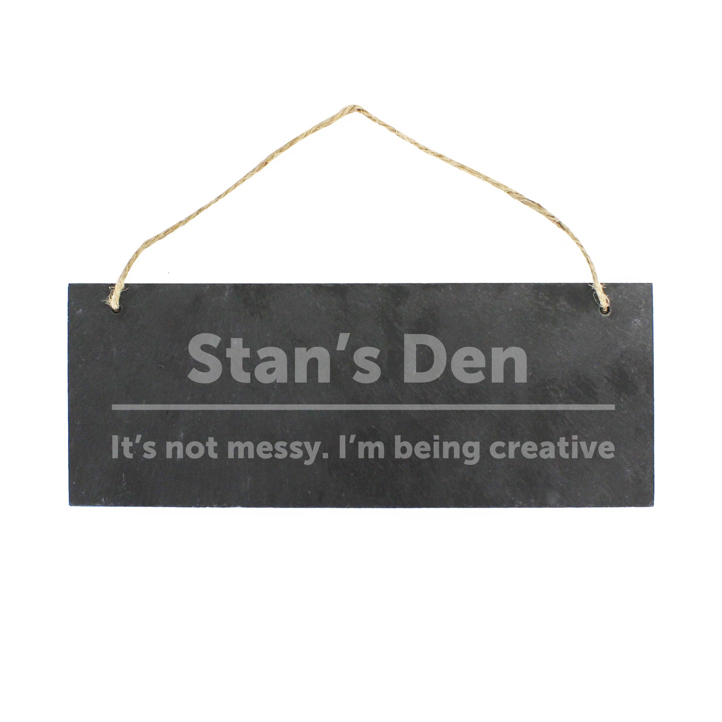 Personalised Bold Design Hanging Slate Plaque - MK&JD Gifts