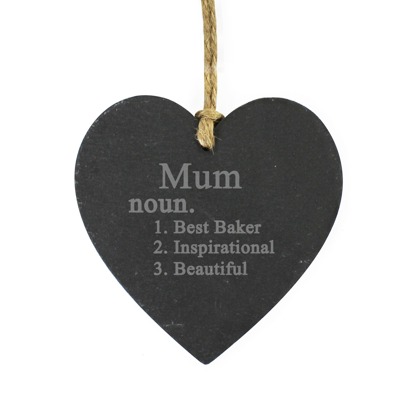 Personalised Word Definition Slate Heart Decoration - MK&JD Gifts