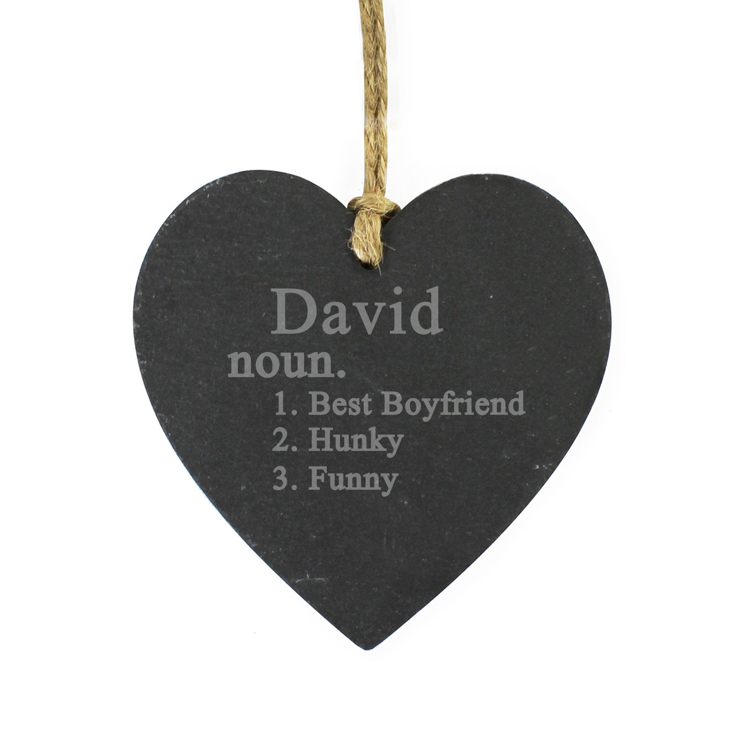 Personalised Word Definition Slate Heart Decoration - MK&JD Gifts
