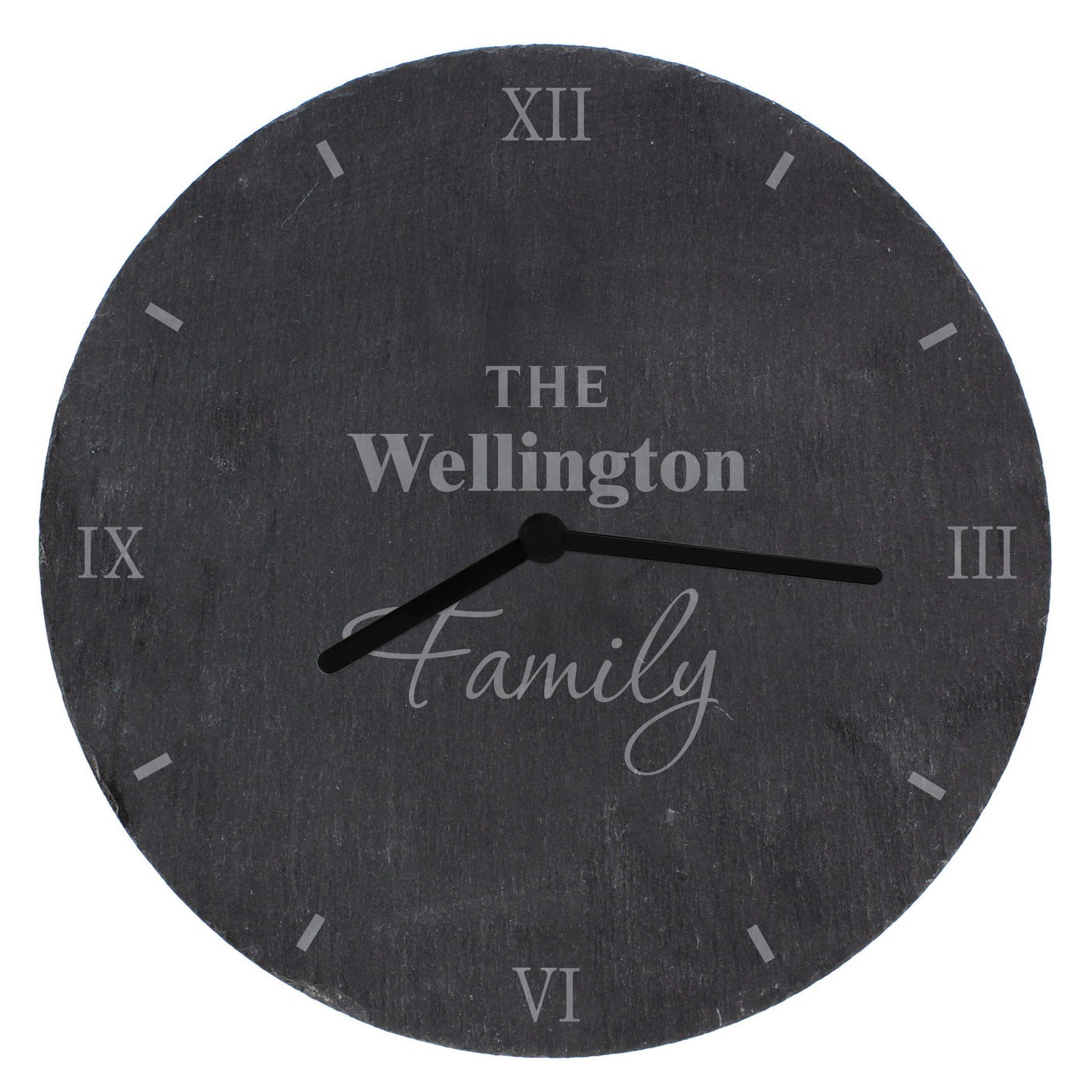 Personalised Family Slate Clock - MK&JD Gifts