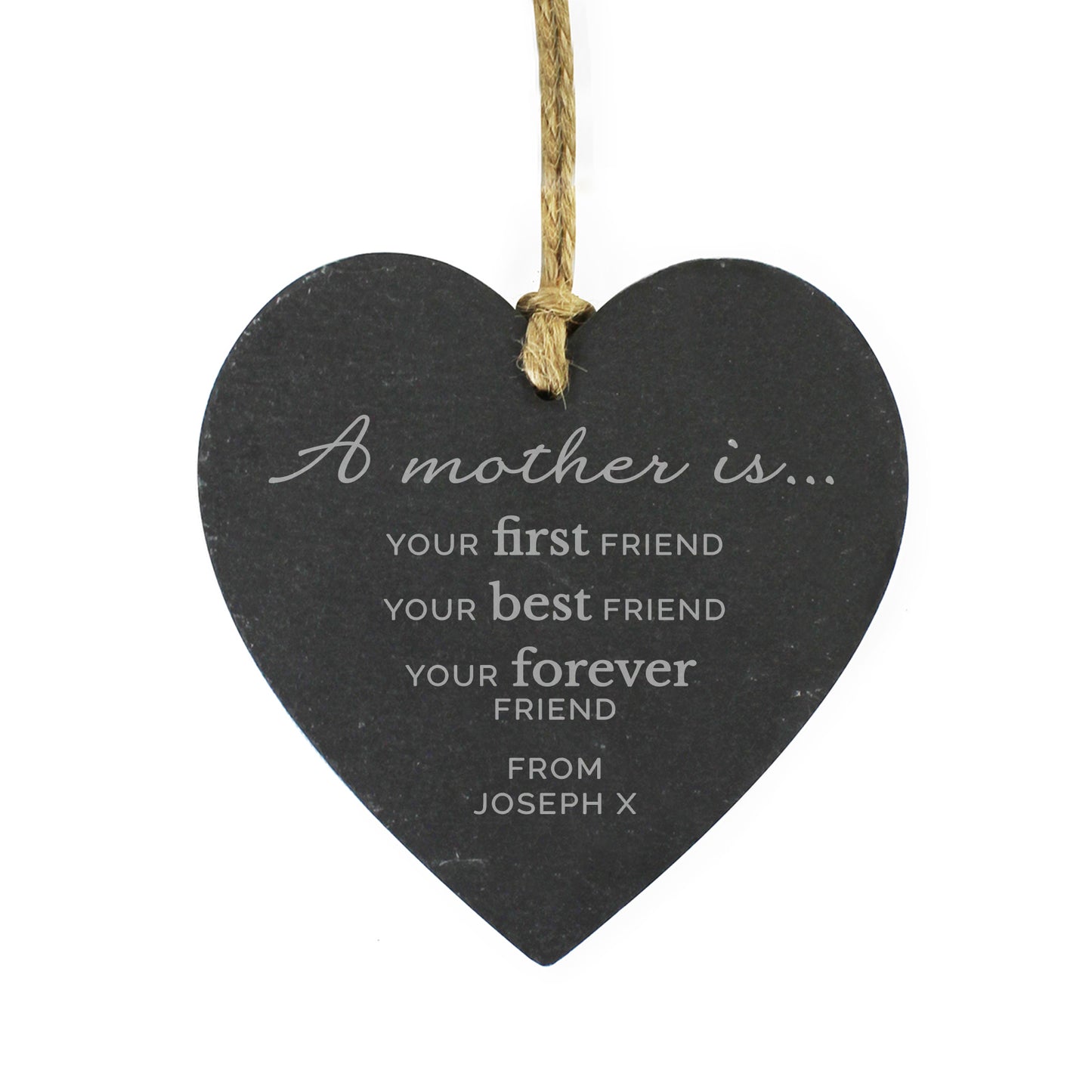 Personalised 'A Mother Is' Slate Heart Decoration - MK&JD Gifts