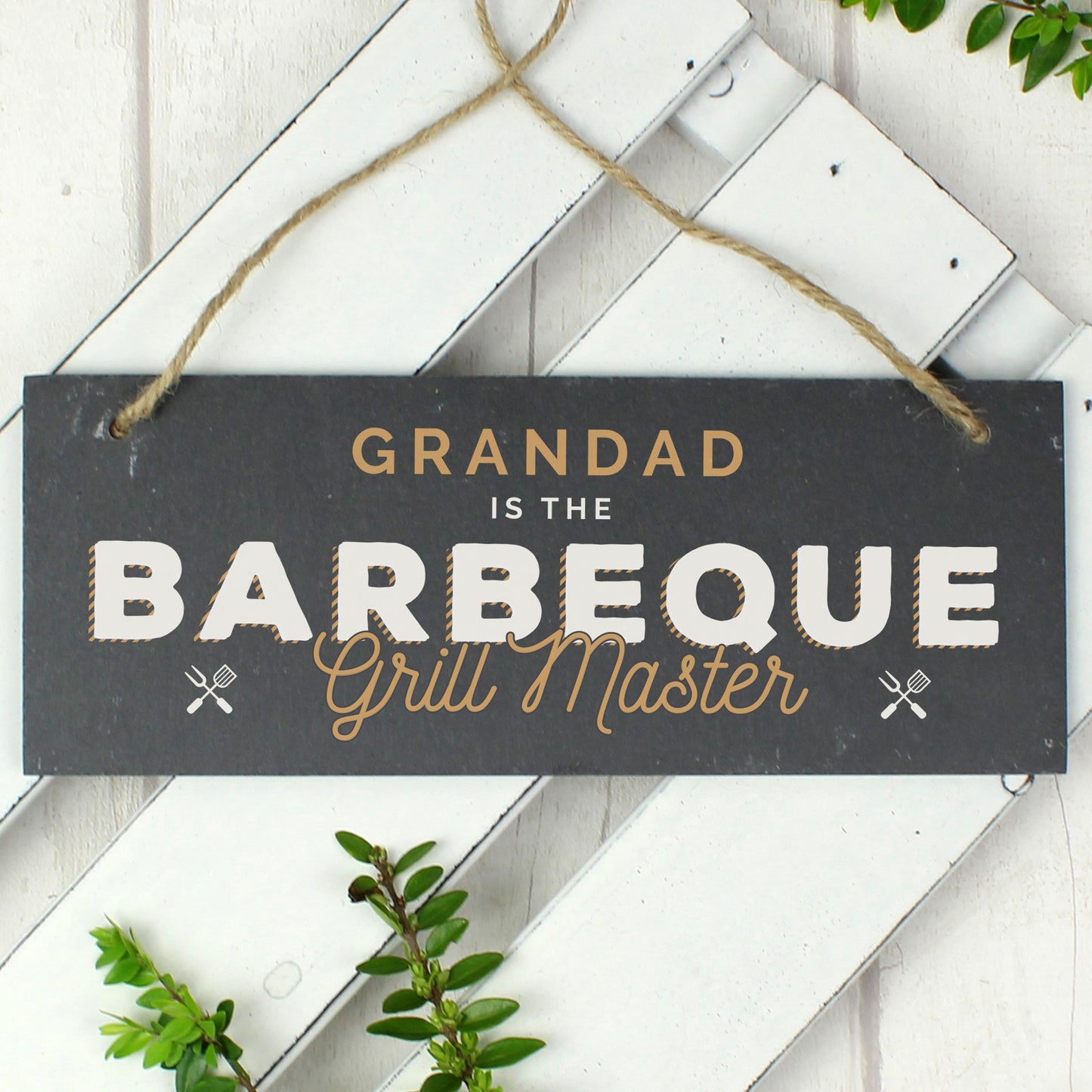 Personalised ""Barbeque Grill Master"" Printed Hanging Slate Plaque - MK&JD Gifts