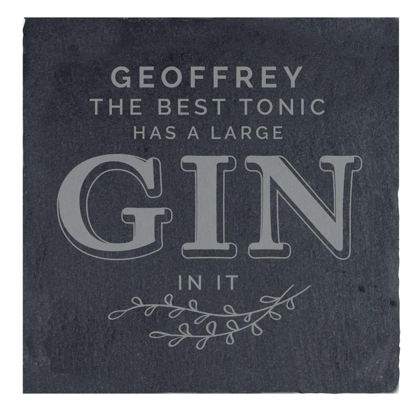Personalised Gin & Tonic Single Slate Coaster - MK&JD Gifts