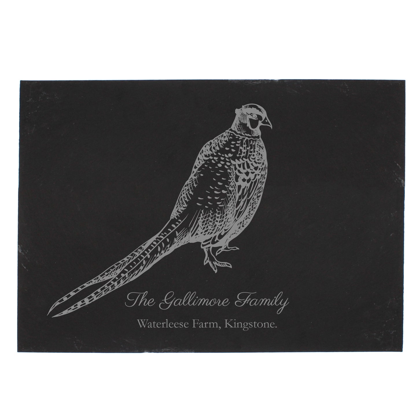Personalised Pheasant Slate Placemat - MK&JD Gifts