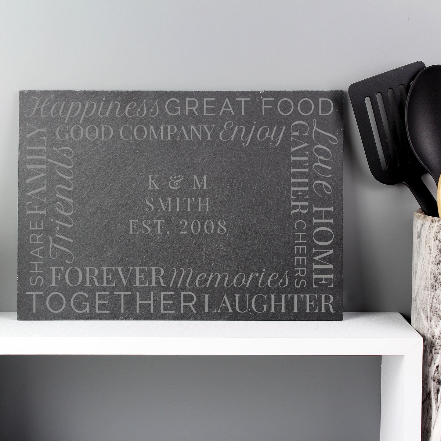 Personalised 'Together' Slate Placemat - MK&JD Gifts